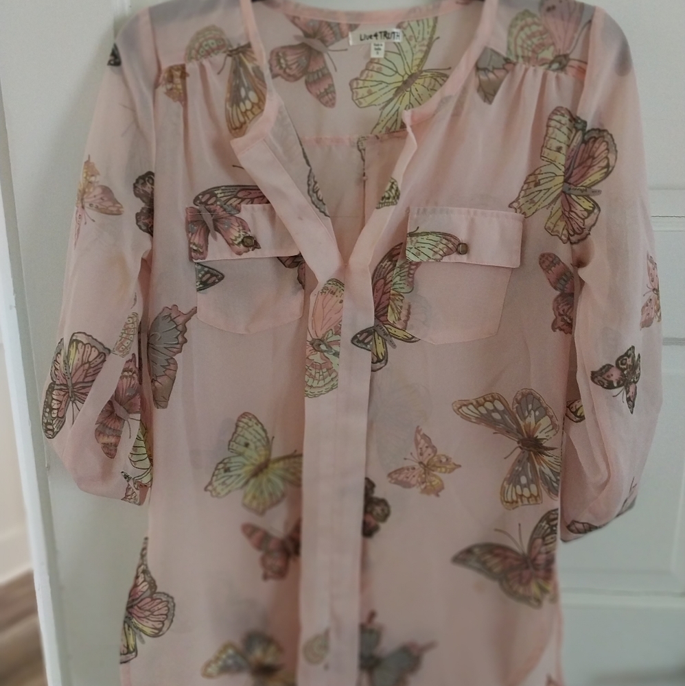 Long Sleeved sheer blouse